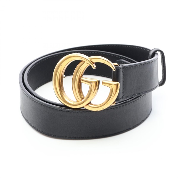 【美品】グッチ アディダス GGマーモント レザー ベルト ゴールド金具 グッチ(GUCCI)グッチ GGマーモント ベルト 衣料品 メンズ 414516