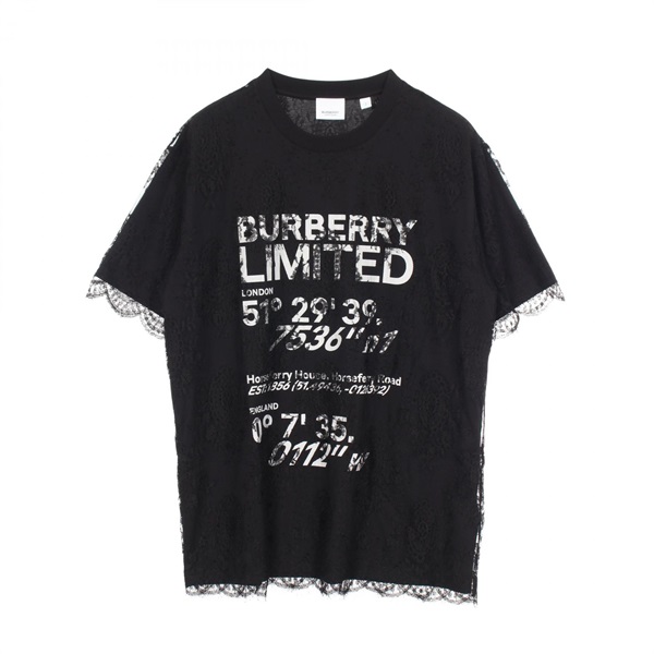 バーバリー 総レース ロゴプリント 半袖Tシャツ 衣料品 トップス メンズ レディース