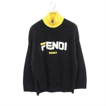フェンディ FENDI × FILA ロゴ刺繍 セーター ニット 衣料品 トップス レディース