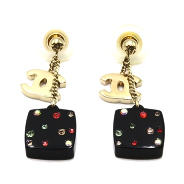 新品未使用 CHANEL スクエア ピアス ゴールド シャネル CHANEL - 新品 シャネル CHANEL ピアス スクエアピアス ゴールド