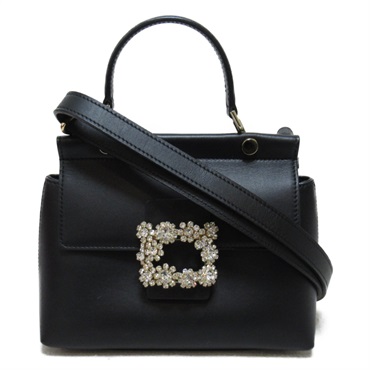 極美品/現行✨ ロジェヴィヴィエ ヴィヴカバフラワーストラスバックル 2way 極美品/現行✨ ロジェヴィヴィエ ヴィヴカバフラワーストラス