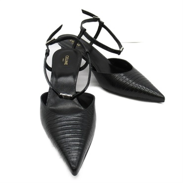 CELINE ブラック スリングバックヒール CELINE ブラック スリングバックヒール CELINE ブラック スリング