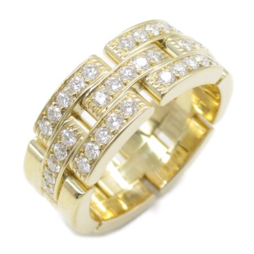 カルティエ マイヨン 3連ハーフパヴェ ダイヤモンド パンテール リング 指輪 カルティエ マイヨン 3連ハーフパヴェ ダイヤモンド パンテール