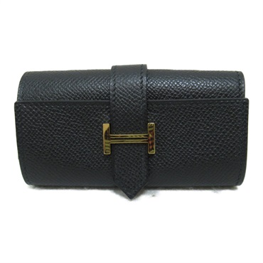 GOOUT　正規品☆エルメスキーケース ブラック 本物 エルメス 極希少 四連×四連 二段式 ミュルティクレ8 レザー