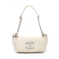シャネル CHANEL ココネージュ ショルダーバッグ バッグ ウール レディース ブラック系 / ホワイト系 【中古】 CHANEL（シャネル） ショルダーバッグ チェーンショルダー マトラッセ
