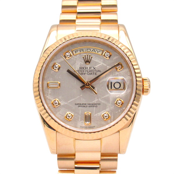 ゆ ロレックス(ROLEX)ロレックス デイデイトダイヤ 2Pバゲット