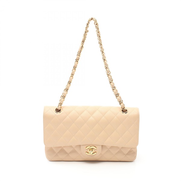 希少　CHANEL シャネル ヴィンテージ マトラッセ パリ限定 ベージュ シャネル(CHANEL)シャネル マトラッセ Wフラップ ショルダーバッグ