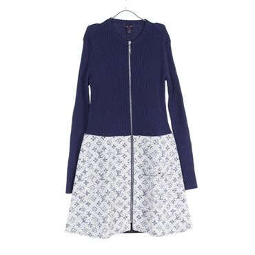 VUITTONワンピース ルイヴィトン/ワンピース/黒×ライトグレー×白/サイズ：36の買取