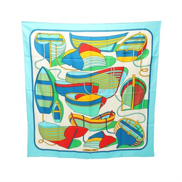 HERMES PARIS エルメス THALASSA ボート柄 スカーカレ90 HERMES PARIS エルメス THALASSA ボート柄 スカーカレ90 HERMES
