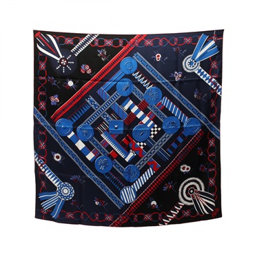 新品 エルメス カレ 90 Flots Fleurs et Frontaux エルメス(HERMES)エルメス カレ90 Flots Fleurs et Frontaux スカーフ