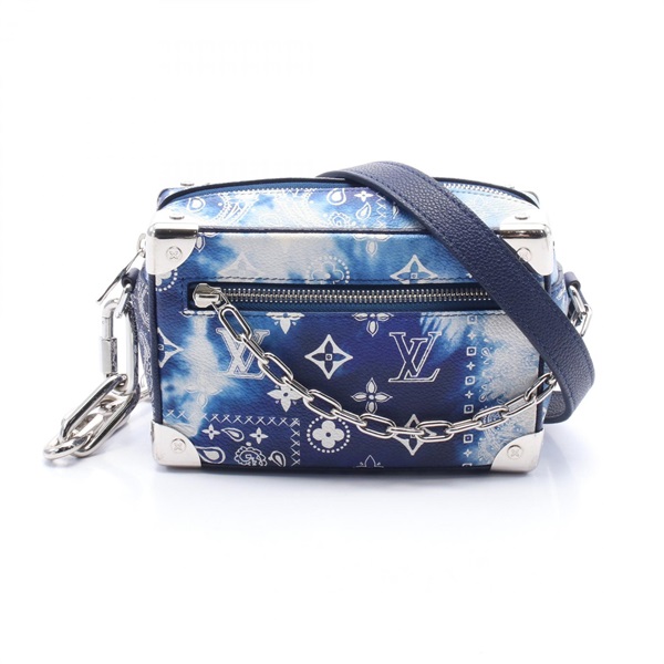 ルイヴィトン メンズ ショルダーバッグ 青 ブルー モノグラム ソフトトランク ルイヴィトン メンズ ショルダーバッグ 青 ブルー モノグラム