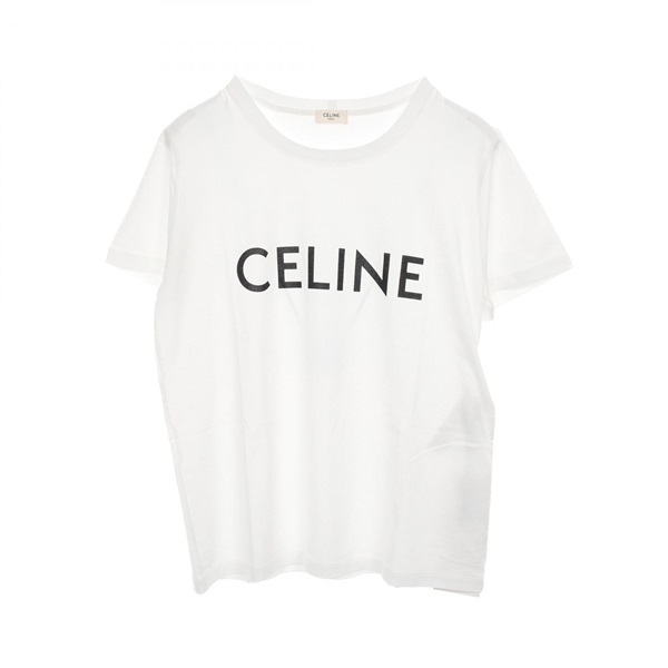 CELINE クロップドトップス　未使用品 CELINE(セリーヌ) クロップドTシャツ 2X09D671Q レッド×ホワイト