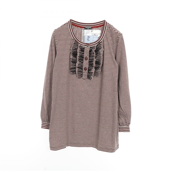 シャネル ココマークボタン フリル カットソー 衣料品 トップス レディース P42072K03211