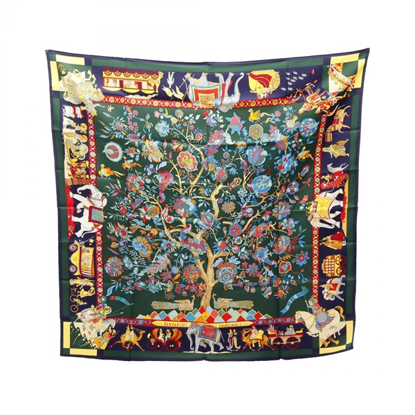 エルメス(HERMES)エルメス カレ90 fantaisies indiennes スカーフ 衣料  