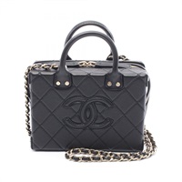 シャネル CHANEL スモール ヴァニティケース マトラッセ ショルダーバッグ バッグ レザー レディース ブラック系 AS3344 【中古】 2106800592597_M.jpg
