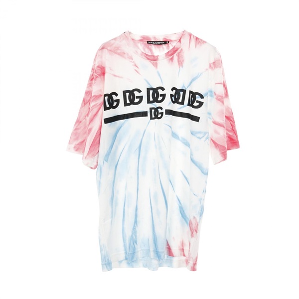 D&G DOLCE&GABBANA 半袖カットソー ロゴプリント ピンク ドルチェアンドガッバーナ(DOLCE & GABBANA)ドルチェアンドガッバーナ