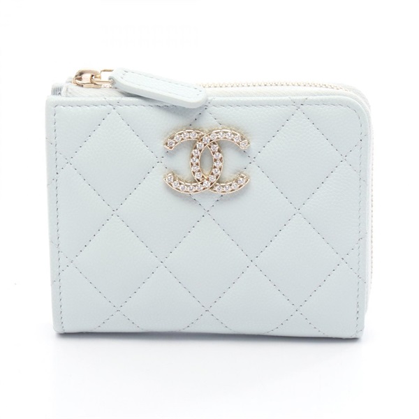 最終価格です☆CHANEL☆スモールジップウォレット シンプルで美しい♪】CHANEL スモール ジップ ウォレット