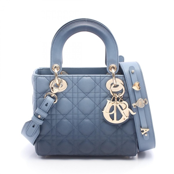 Lady Dior My ABCDiorバッグカナージュラムスキンクラウドブルー Lady