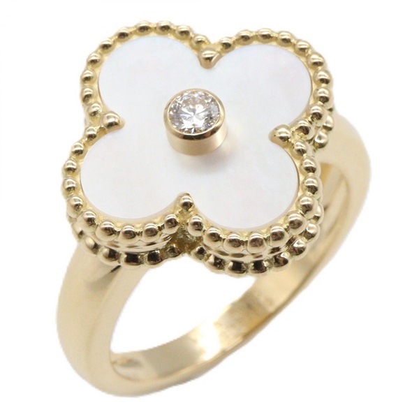 ヴァンクリーフ＆アーペル ヴィンテージアルハンブラ 1PDマザーオブパールリング リング・指輪 ジュエリー レディース VCARA41100