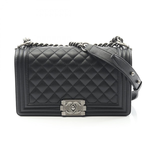 シャネル CHANEL ボーイシャネル ショルダーバッグ バッグ レザー ファブリック レディース ブラック系 / ホワイト系 A67086 【中古】 シャネル(CHANEL)シャネル ボーイシャネル ショルダーバッグ バッグ