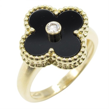 ヴァンクリーフ＆アーペル ヴィンテージアルハンブラ リング オニキス 1PD リング・指輪 ジュエリー レディース VCARA41000