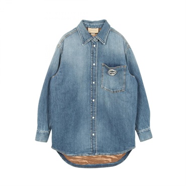 グッチ(GUCCI)グッチ WASHED ORGANIC DENIM SHIRT デニムジャケット