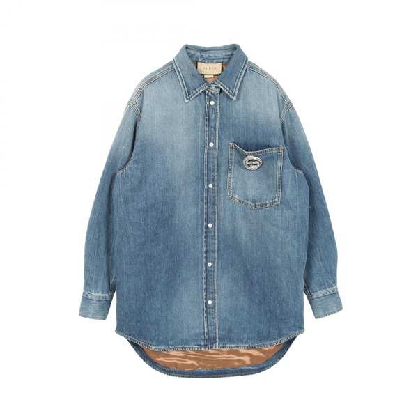 グッチ(GUCCI)グッチ WASHED ORGANIC DENIM SHIRT デニムジャケット