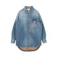 グッチ(GUCCI)グッチ WASHED ORGANIC DENIM SHIRT デニムジャケット