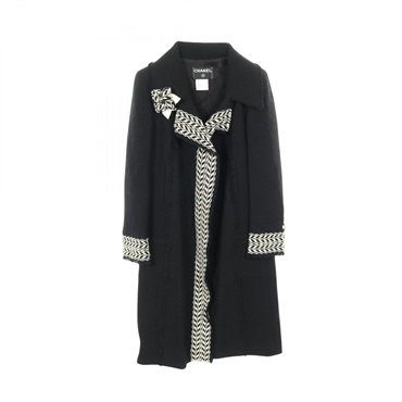 シャネル CHANEL ココマーク ツイード 衣料品 アウター ウール レディース ブラック系 / ホワイト系 P24497 V15066 【中古】 シャネル(CHANEL)シャネル ココマーク ツイード その他ジャケット 衣料