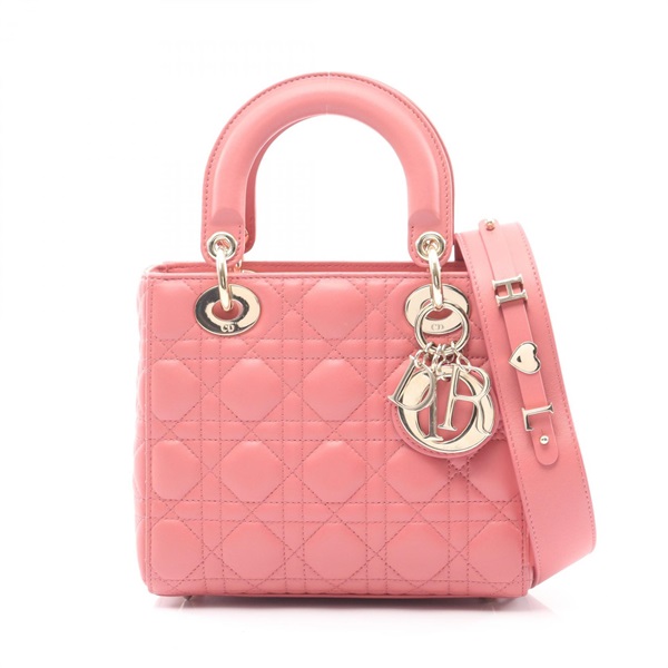 ディオール Dior LADY DIOR MY ABCDIOR レディディオール スモール ハンドバッグ バッグ レザー レディース ピンク系 18-MA-1129 【中古】 ディオール(Dior)ディオール LADY DIOR MY ABCDIOR レディディオール