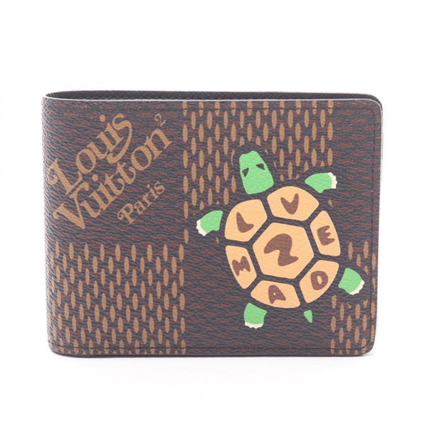 ルイ・ヴィトン LOUIS VUITTON × NIGO ポルトフォイユ ミュルティプル  二つ折り財布 財布 メンズ レディース N60396