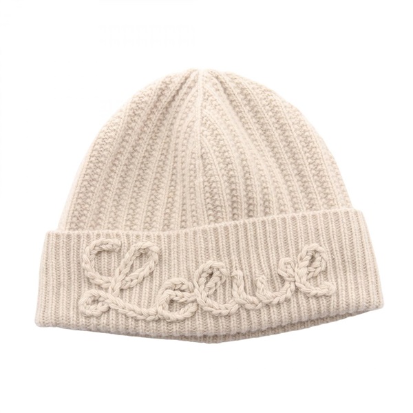 ロエベ ロゴ ニット帽 ニットキャップ 帽子 レディース