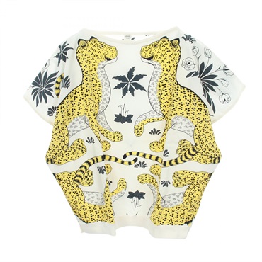 エルメス LES LEOPARDS カットソー 衣料品 トップス レディース 522804DN