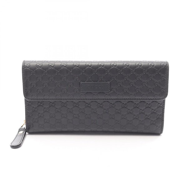 グッチ マイクログッチシマ 三つ折り長財布 財布 レディース 449364