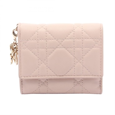 クリスチャンディオール LADY DIOR ロータスウォレット 三つ折り財布 財布 レディース