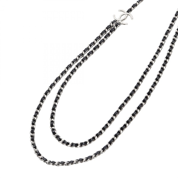 シャネル ココマーク 2連 ロング ネックレス ジュエリー レディース