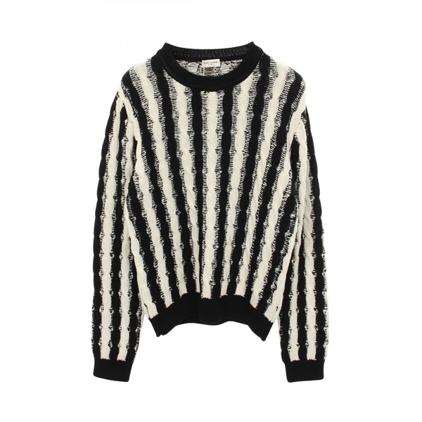 サンローランパリ クルーネック ケーブル ニット 衣料品 トップス メンズ