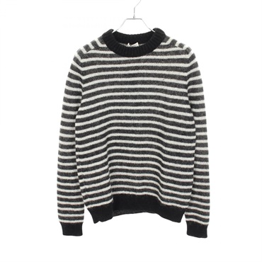 サンローランパリ ボーダー クルーネック ニット 衣料品 トップス メンズ 609818