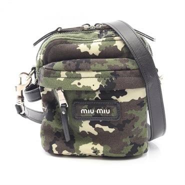ミュウ ミュウ カモフラージュ ショルダーバッグ バッグ レディース 5BH158