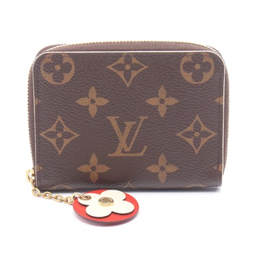 ルイ・ヴィトン ジッピー コインパース フラワーチャーム  ラウンド財布 財布 レディース M68312