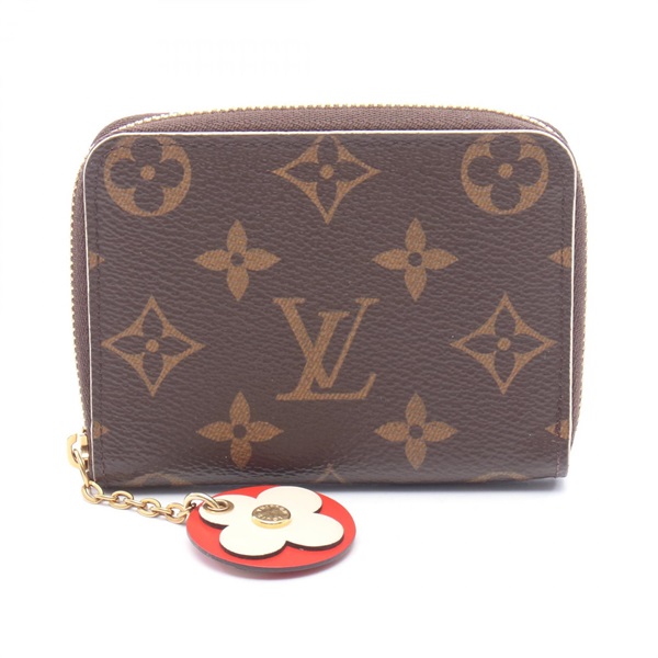 ルイ・ヴィトン ジッピー コインパース フラワーチャーム  ラウンド財布 財布 レディース M68312