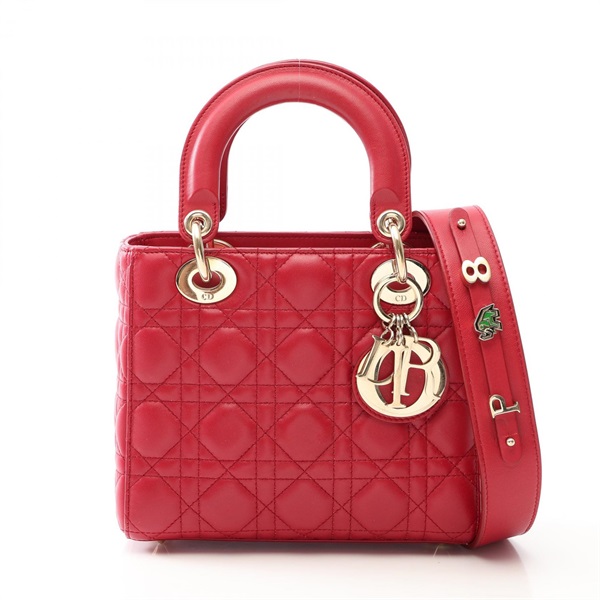 クリスチャンディオール LADY DIOR MY ABCDIOR カナージュ 2WAY ハンドバッグ バッグ レディース