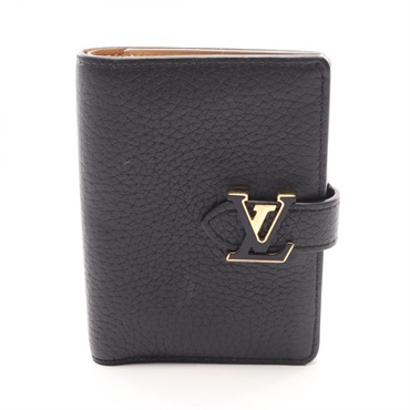 ルイ・ヴィトン LV ヴェルティカル ウォレット コンパクト ノワール 二つ折り財布 財布 レディース M81561