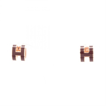 エルメス MINI POP H ミニポップアッシュ ルージュアッシュ ピアス ジュエリー レディース