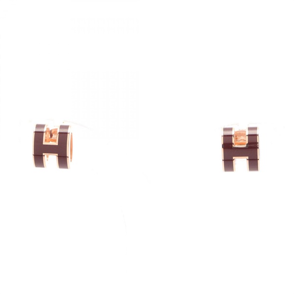 エルメス MINI POP H ミニポップアッシュ ルージュアッシュ ピアス ジュエリー レディース