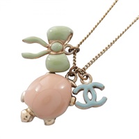 シャネル(CHANEL)シャネル 06P ココマーク 亀 リボン ネックレス