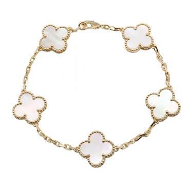 ヴァンクリーフ＆アーペル ヴィンテージアルハンブラ 5モチーフ マザーオブパール  ブレスレット アクセサリー レディース VCRA41800