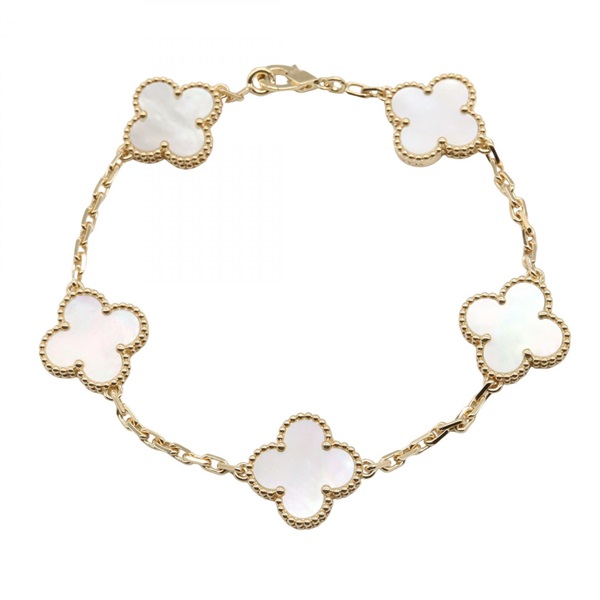 ヴァンクリーフ＆アーペル ヴィンテージアルハンブラ 5モチーフ マザーオブパール  ブレスレット アクセサリー レディース VCRA41800