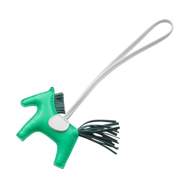 エルメス ロデオPM ミント マラカイト ブルーブリュム チャーム アクセサリー レディース