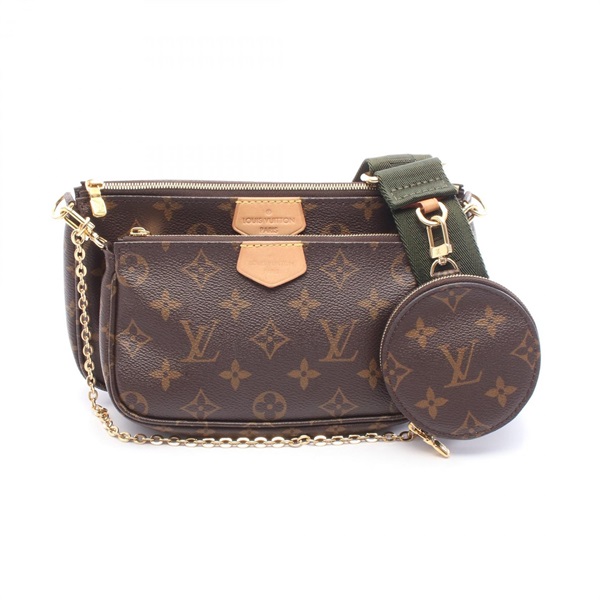 ルイ・ヴィトン ミュルティ ポシェットアクセソワール モノグラム カーキ ショルダーバッグ バッグ レディース M44813